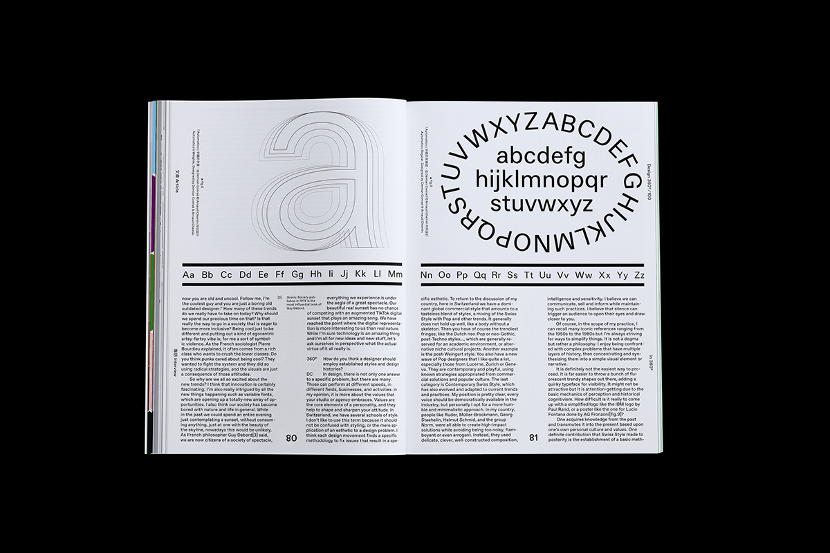 Bind design homogeneity design magazine design360 editorial Layout magazine print Style The Swiss Style