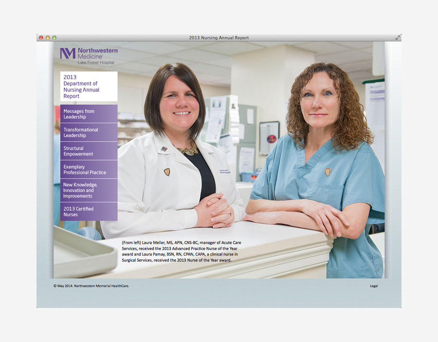 northwestern medicine annual report hospital Signage brochures marketing   healthcare identity print Web