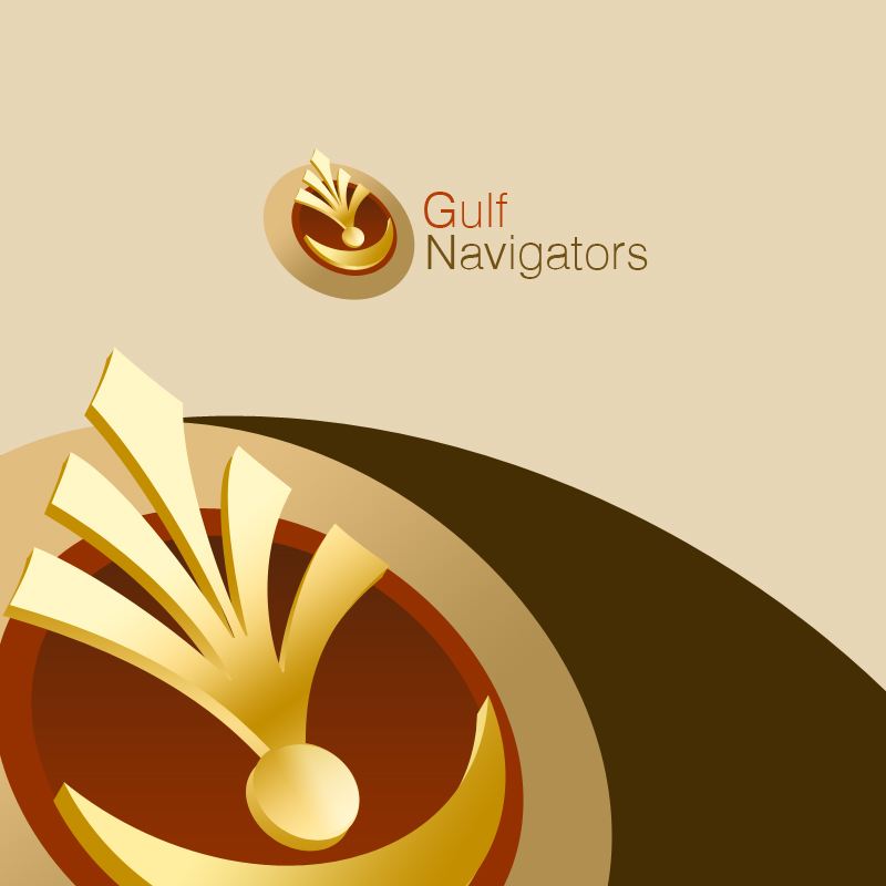 logo design gulf Travel identity