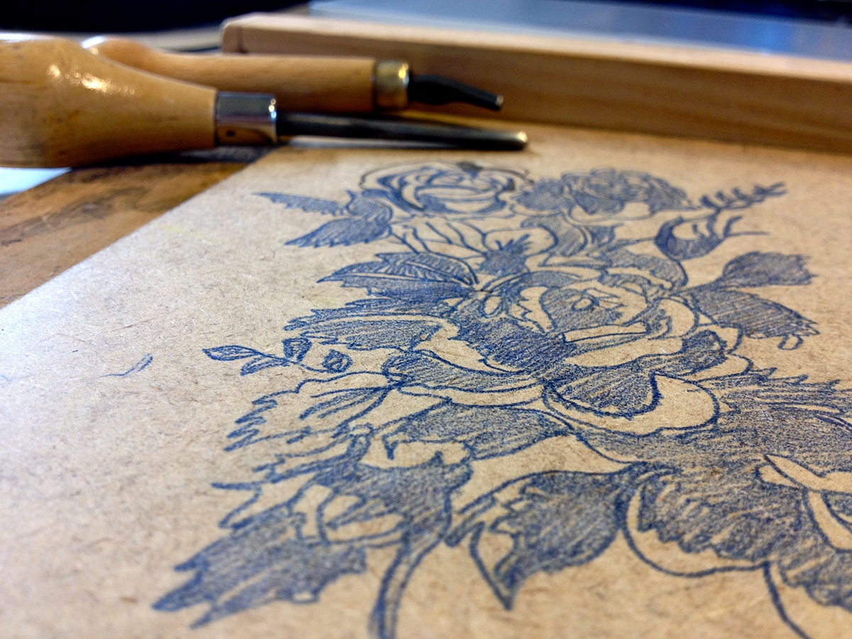 lithography Roses print