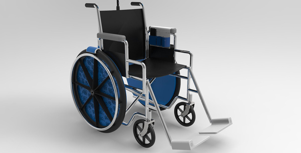 MassMarket bluebadgestyle individualism Collaborative styling  cad keyshot Render wheel chair redesign