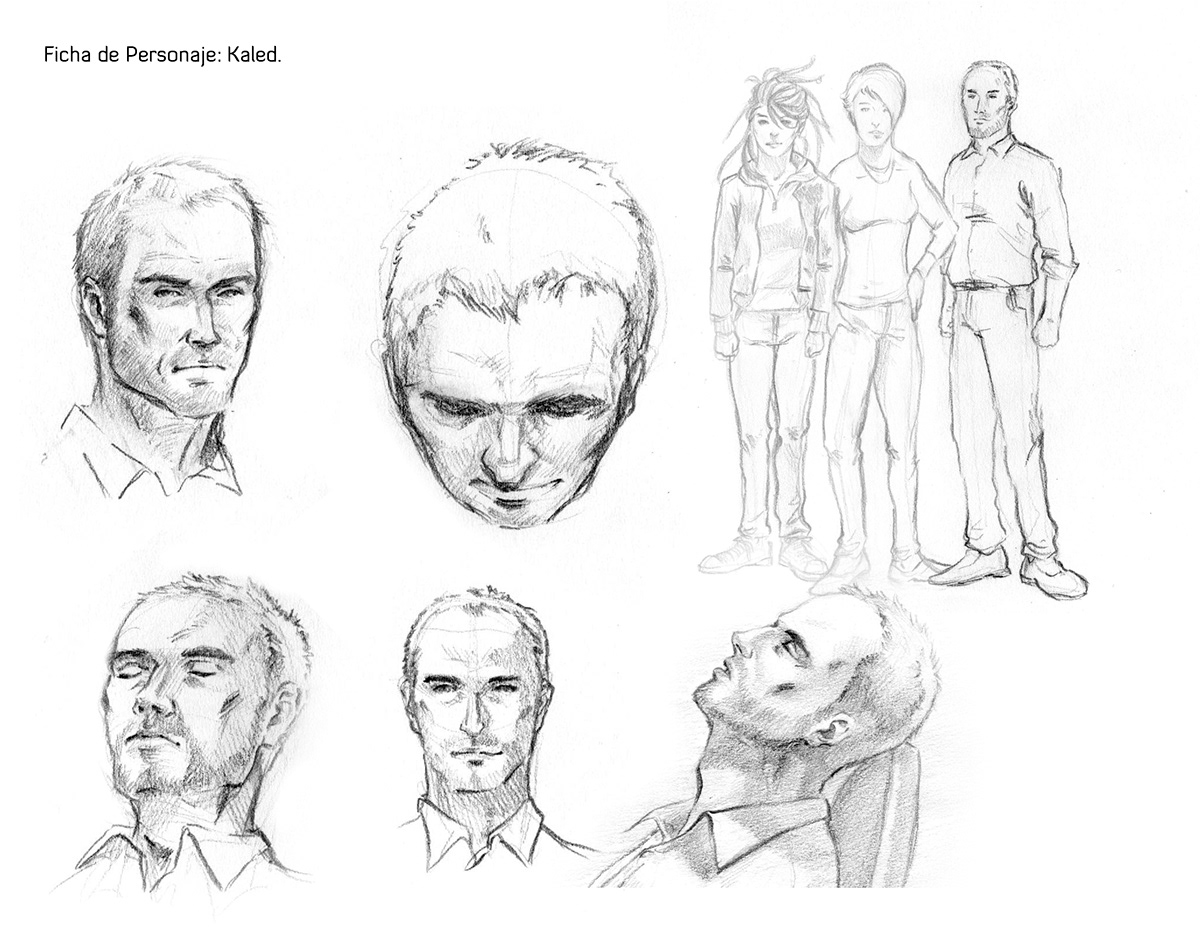 paralelos kevin mura Graphic Novel novel illustrations Character design scraps sketches