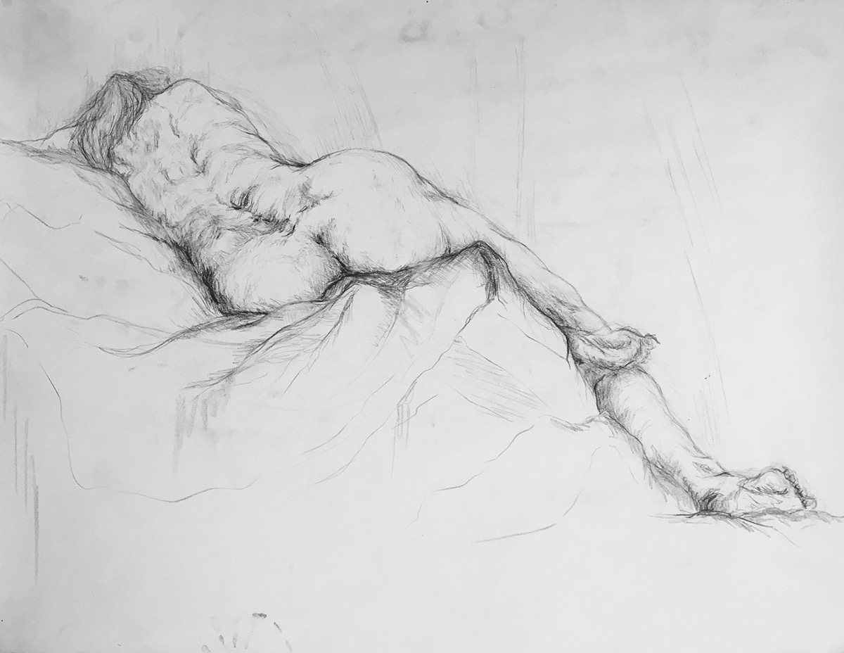 Drawing  foundation studies charcoal Figure Drawing foundations fine art figure Lazarek risd ILLUSTRATION 