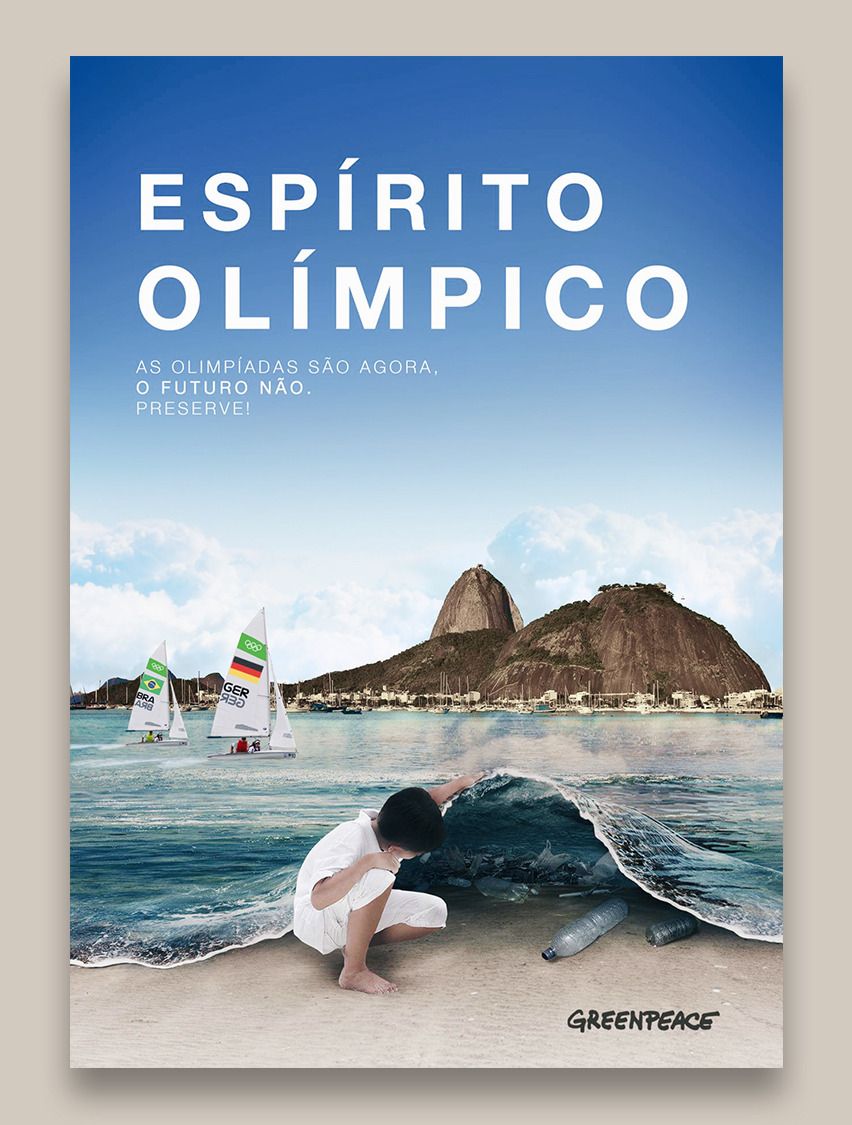 rio 2016 Olympics poster Greenpeace river Brazil environment Ocean Olympic Games Rio de Janeiro