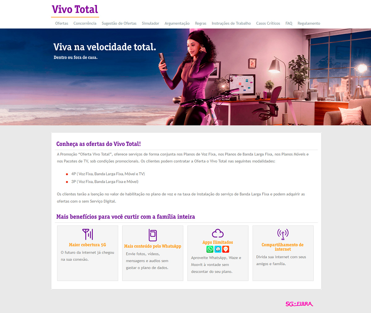 HotSite Web Design  UI/UX design call center business Vivo Telefonica