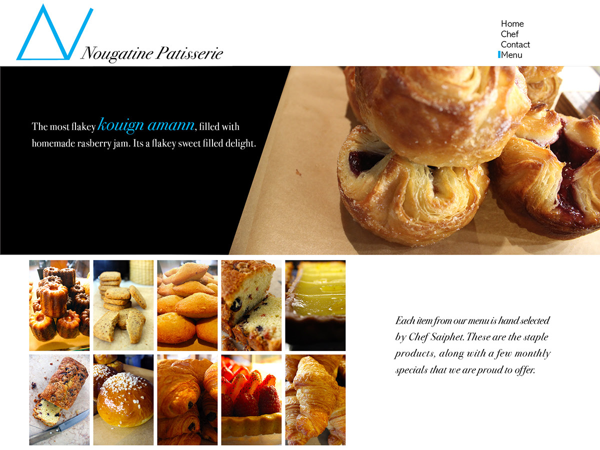 Web nougatine pastry site