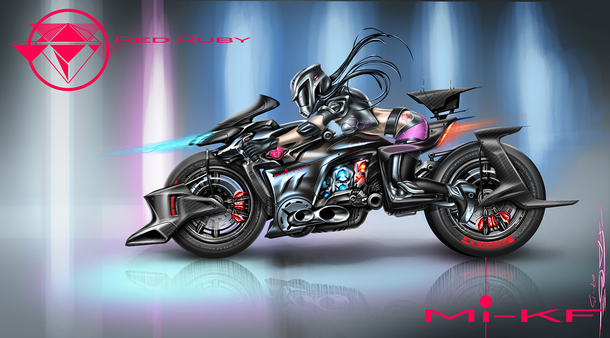 Adobe Portfolio Mi-Kf machines of adventure Michal Jelinek Motorcycle Concept