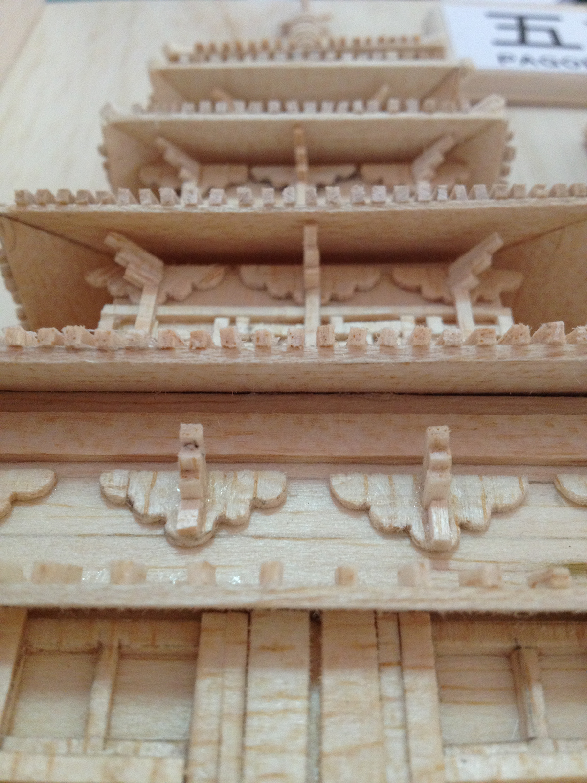 Model Making pagoda horyuji temple