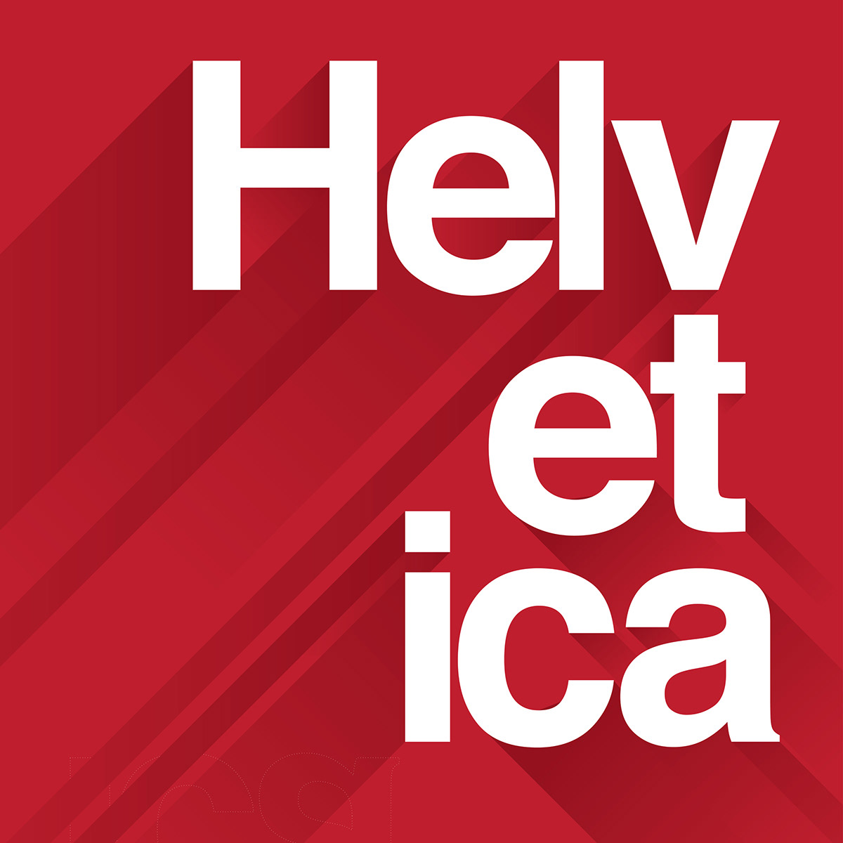 helvetica poster design print type text red font
