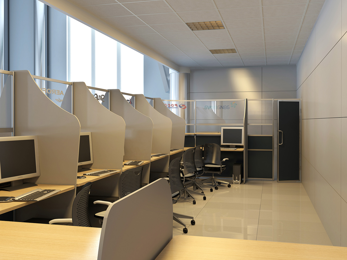 Office  partition  airport Minimalism Interior