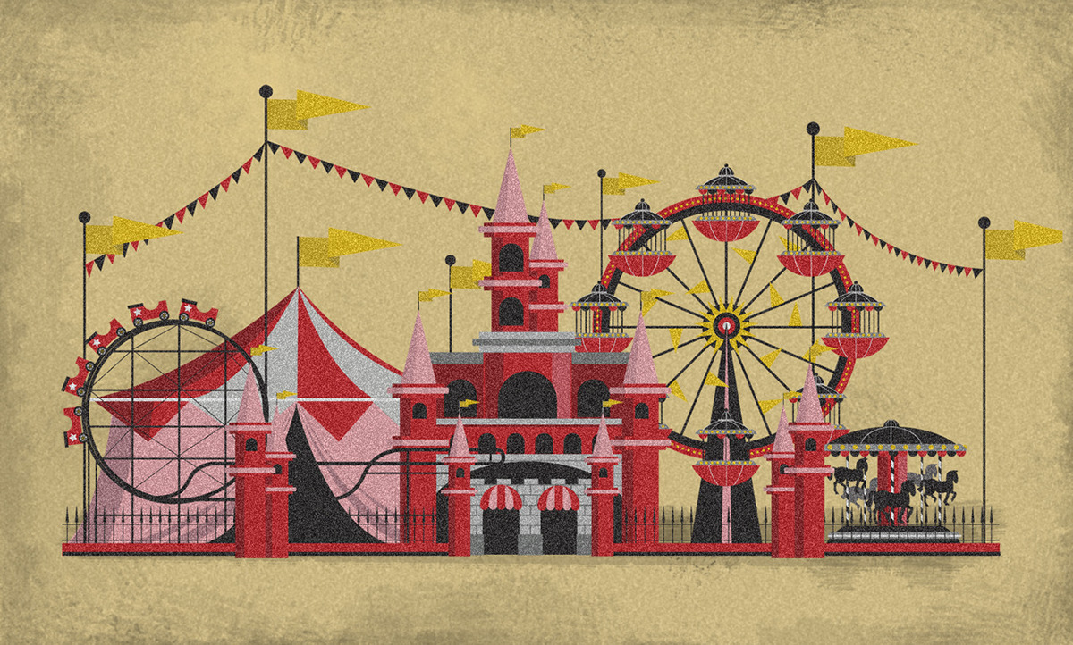 Circus digital illustration