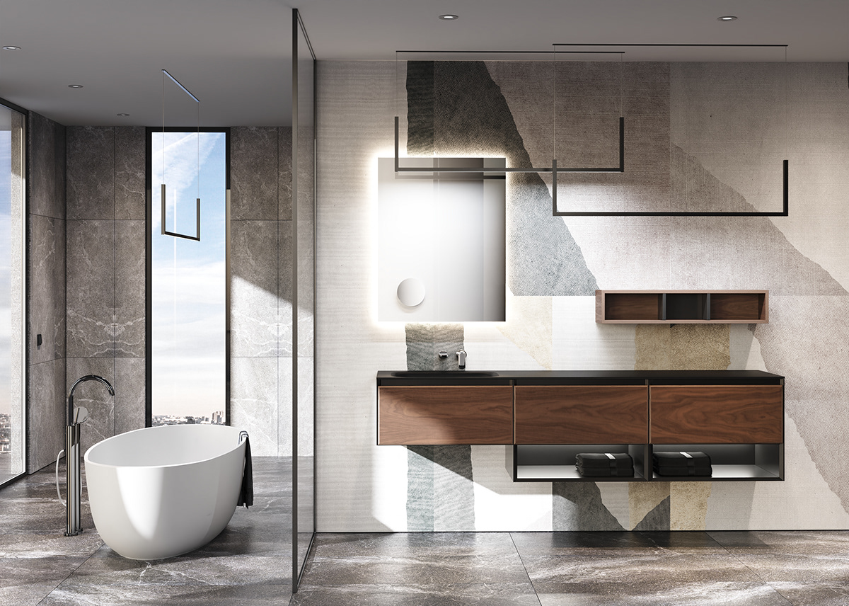 Bath design CGI interiorism