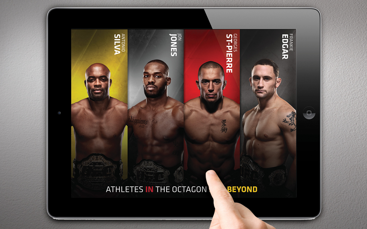 Adobe Portfolio UFC b2b presentation George St. Pierre sports digital infographics Wrestling Boxing jon jones Antonio Silva MMA