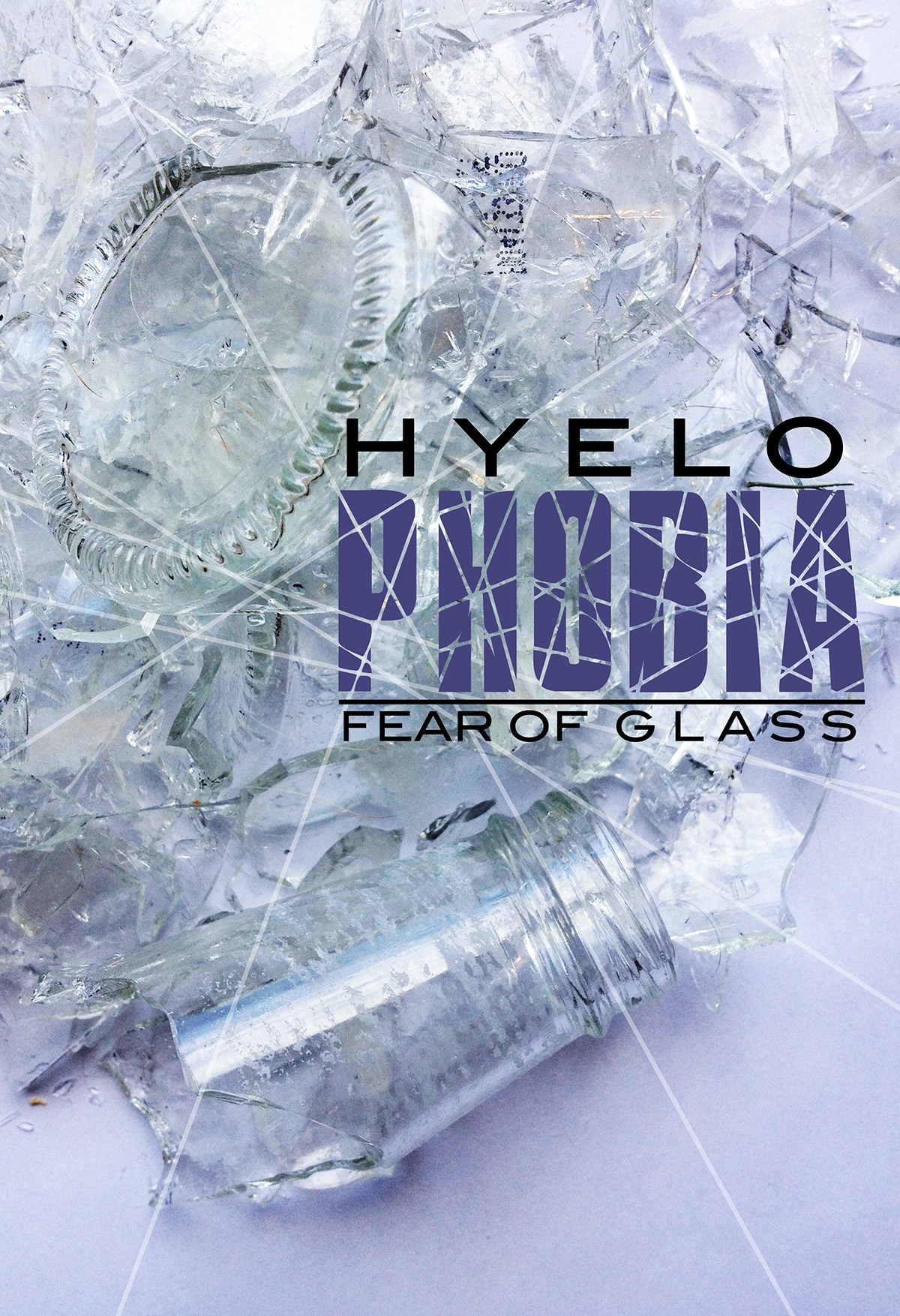 phobia Glass Phobia glass broken bottle poster Poster Design Hyelophobia