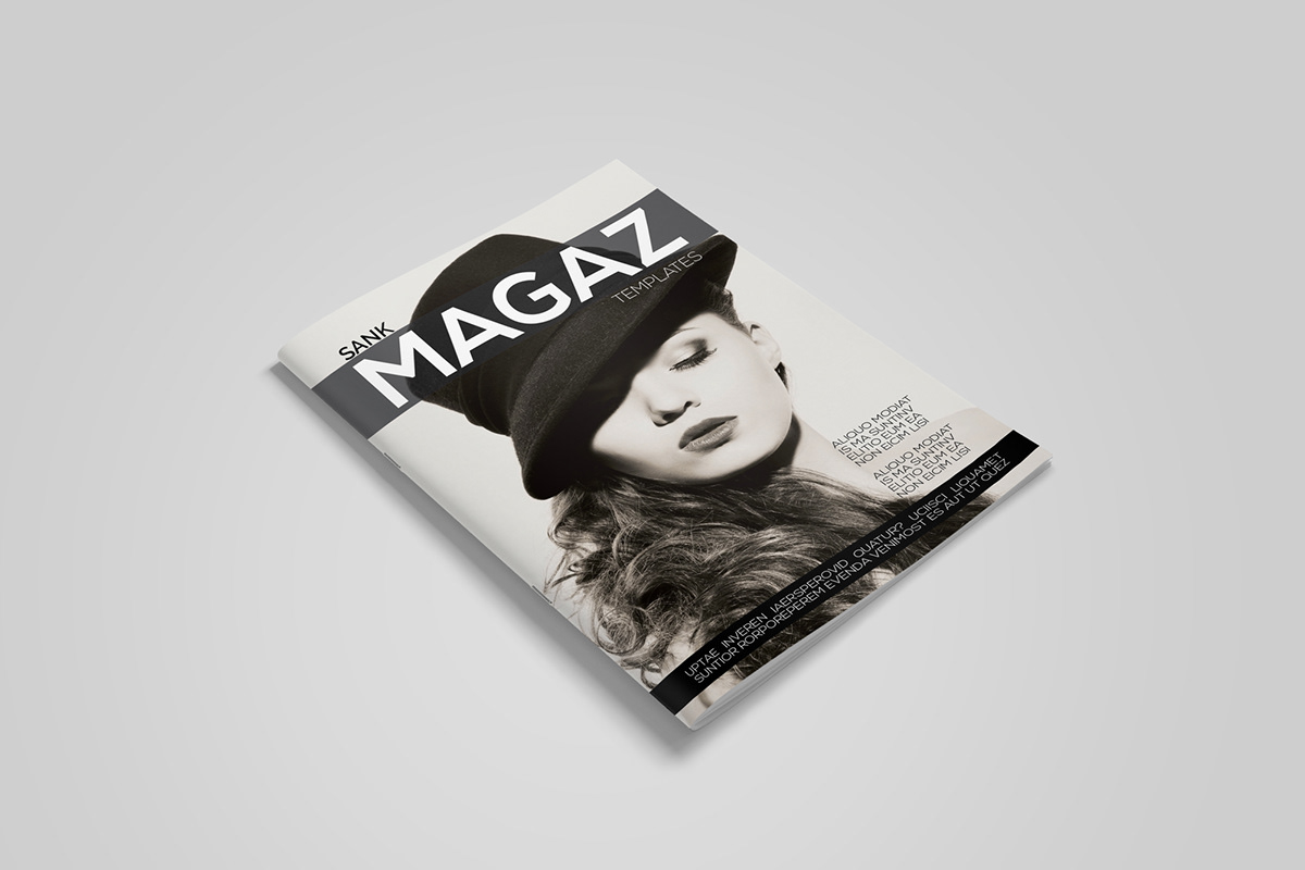magazine brochure clean catalog InDesign Layout fashion magazine us letter a4 black and white corporate business company portfolio minimal