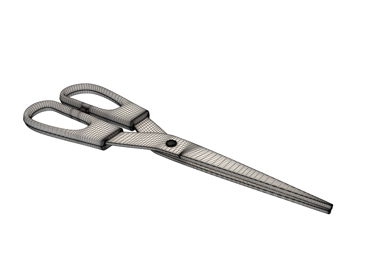 scissors Trojka ikea tool Office product 3D model Render photorealistic