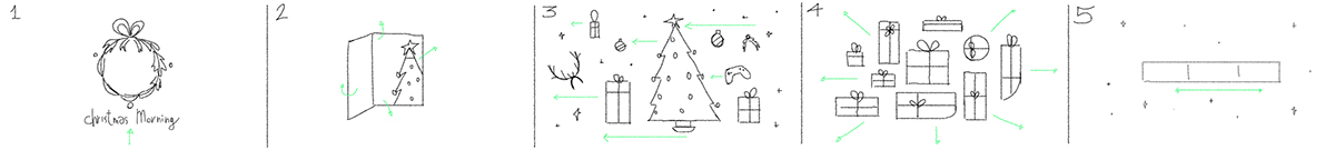 SKY Christmas Ident tv xmas Idents motion icons illustrations animation 