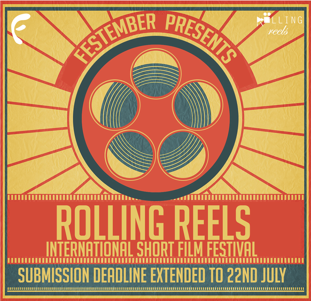 filmfestival rollingreels festember Character reels rolling typo filmindustry shortfilm International