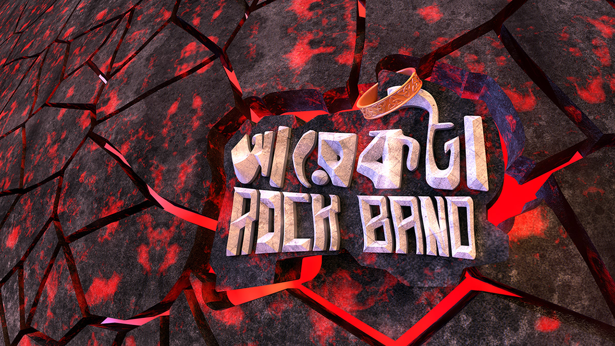 3d design logo rock band