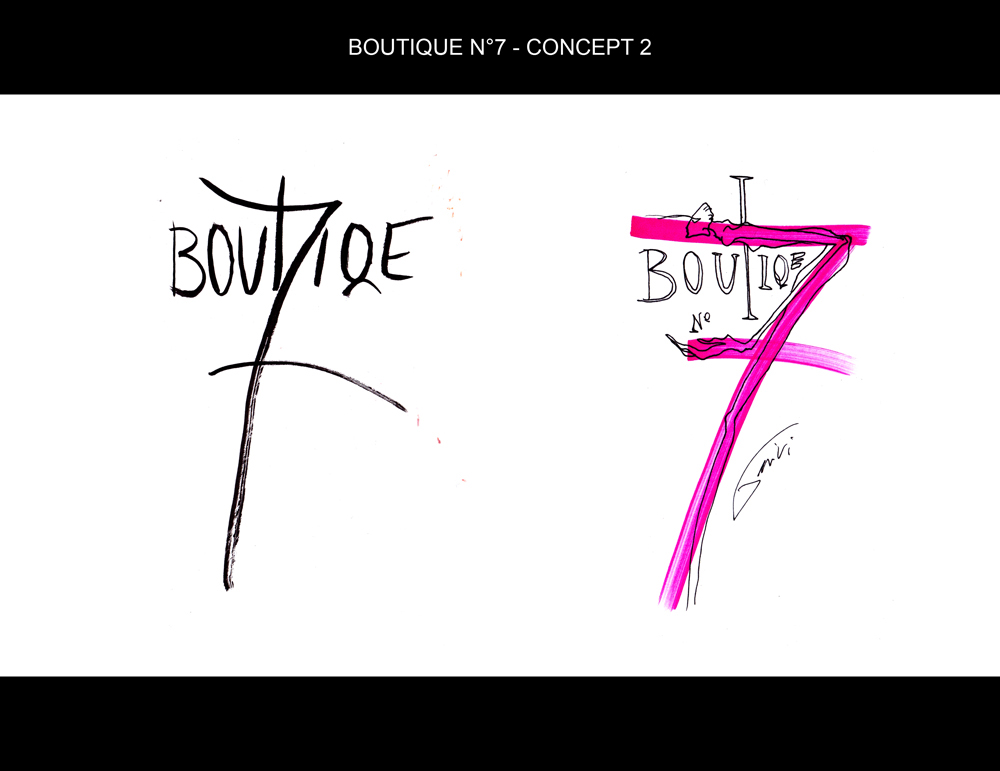 BOUTIQUE N° 7 moscou logo brand store graphic Russia