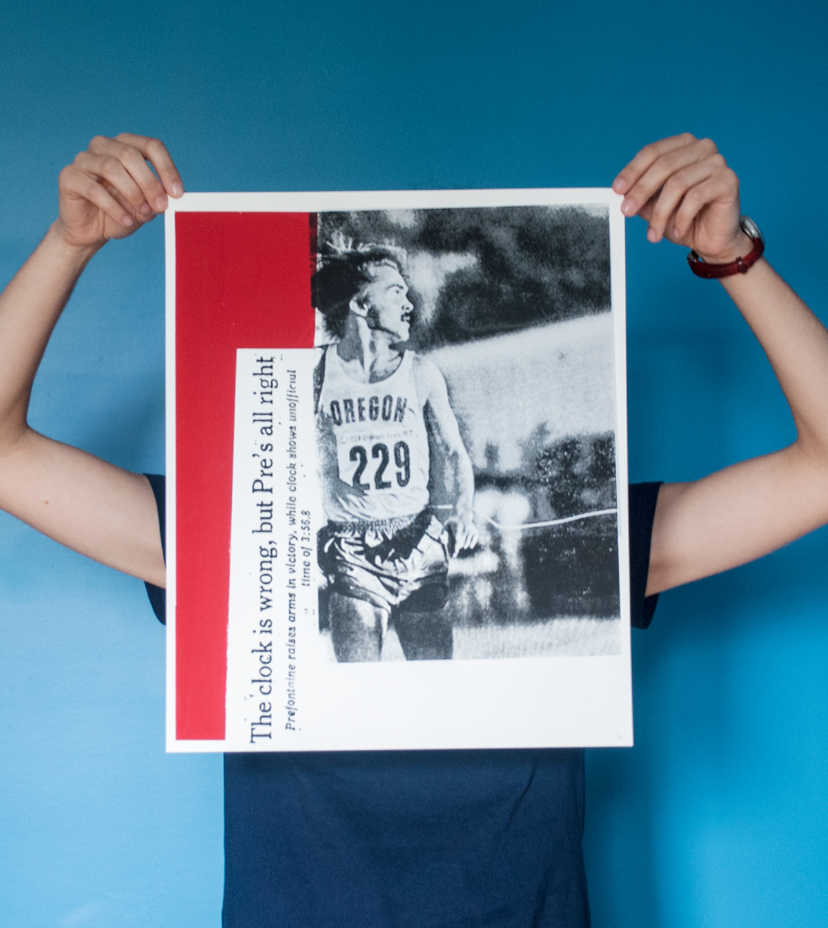 poster screen printing Prefontaine track and field running track usa Oregon Hayward Field Olympics University of Oregon