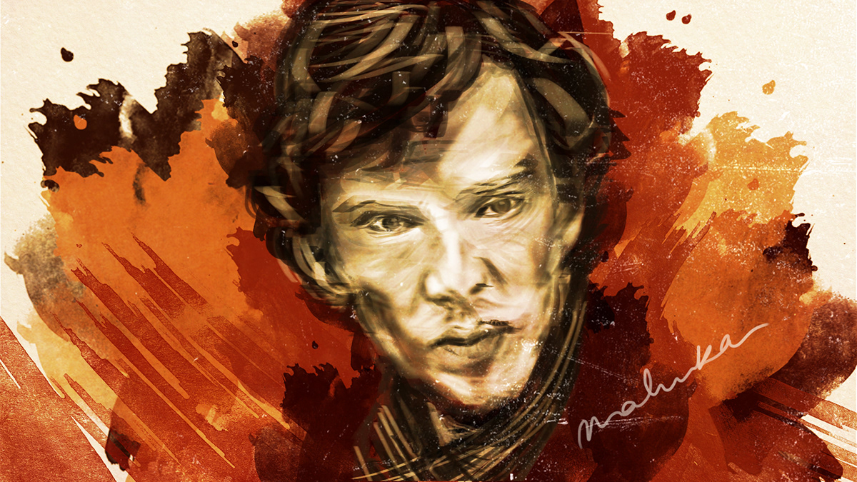 speed paint Sherlock benedict fangirl colour