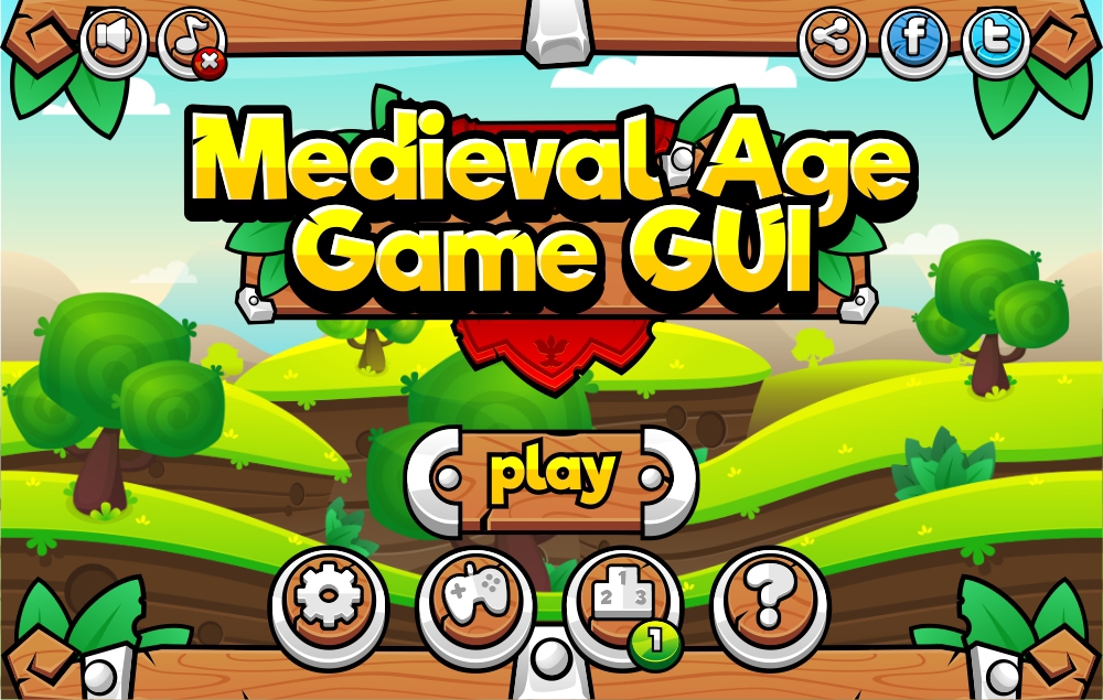 2D game assets GUI UI Interface rpg button strategy medieval