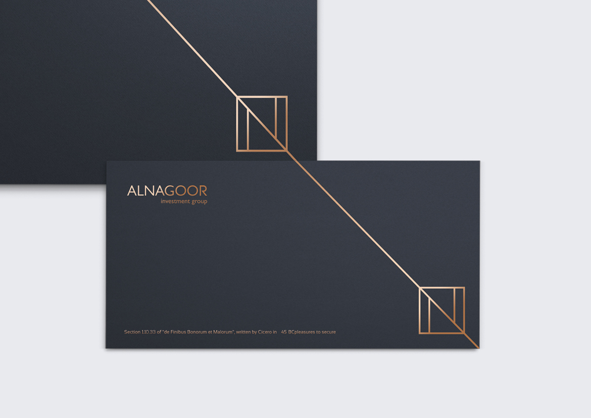 Ayman saleh corporate elegant gold black gold and black alnagoor creative Formal logo