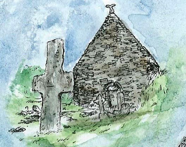 church ruins stone irish old Ireland Watercolours kerry dublin Fineliners archaeological
