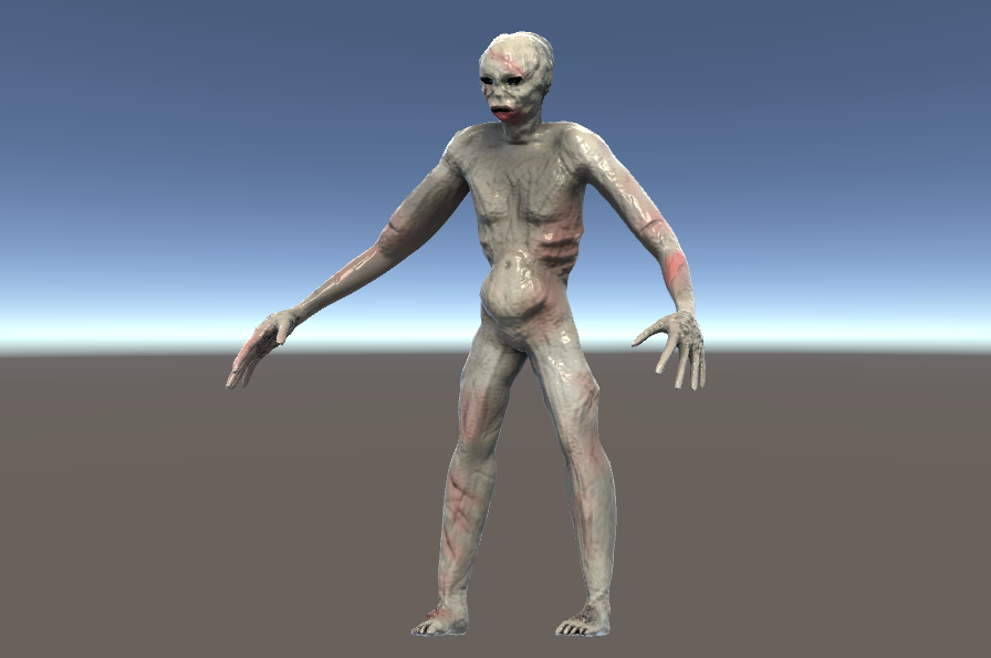 3D model creature horror game