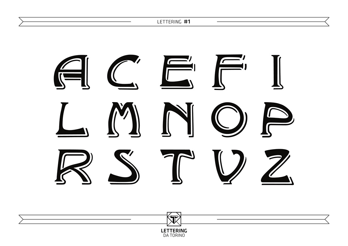 lettering  torino type insegne