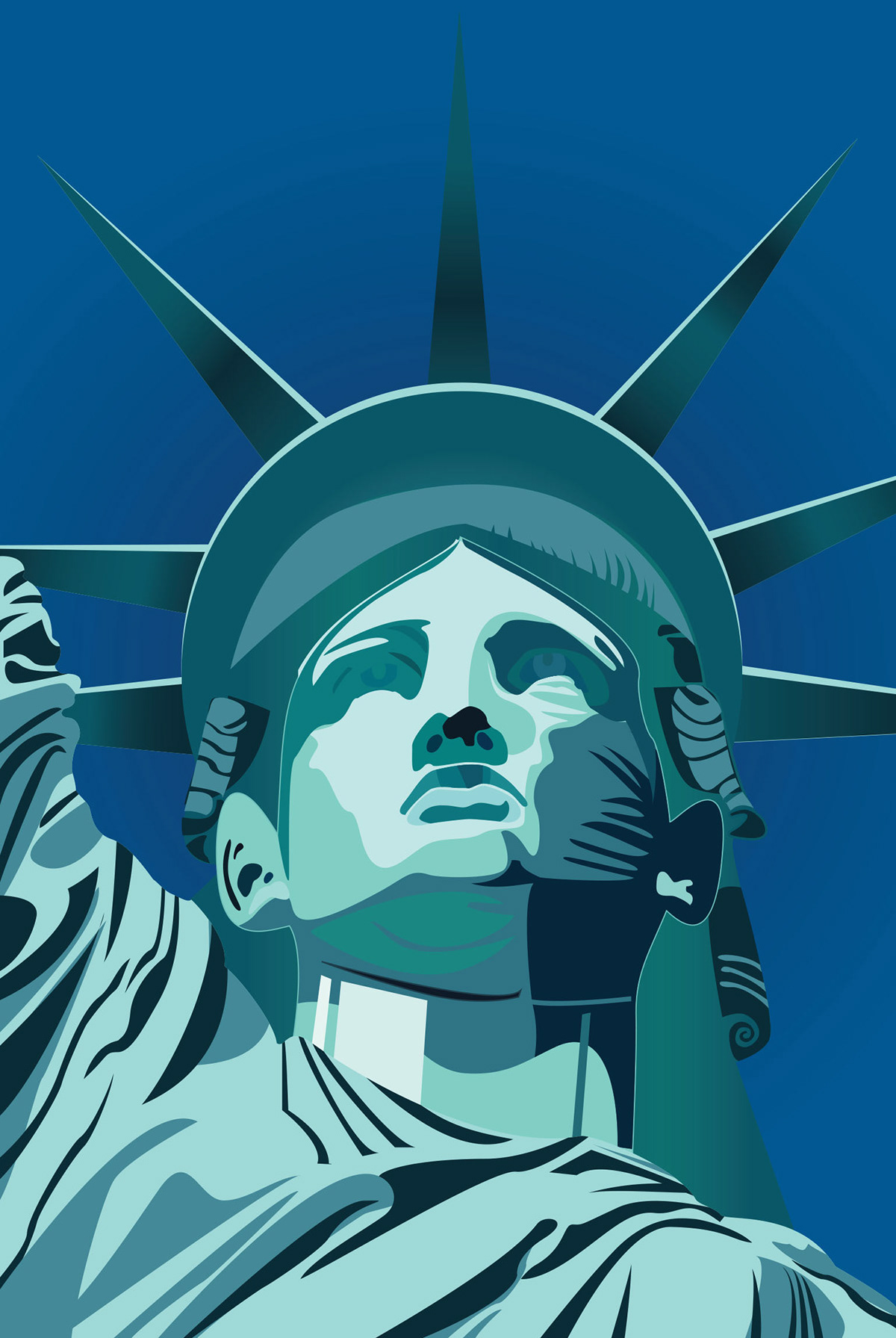 statue of liberty ILLUSTRATION  Digital Art  Drawing  artwork digital illustration