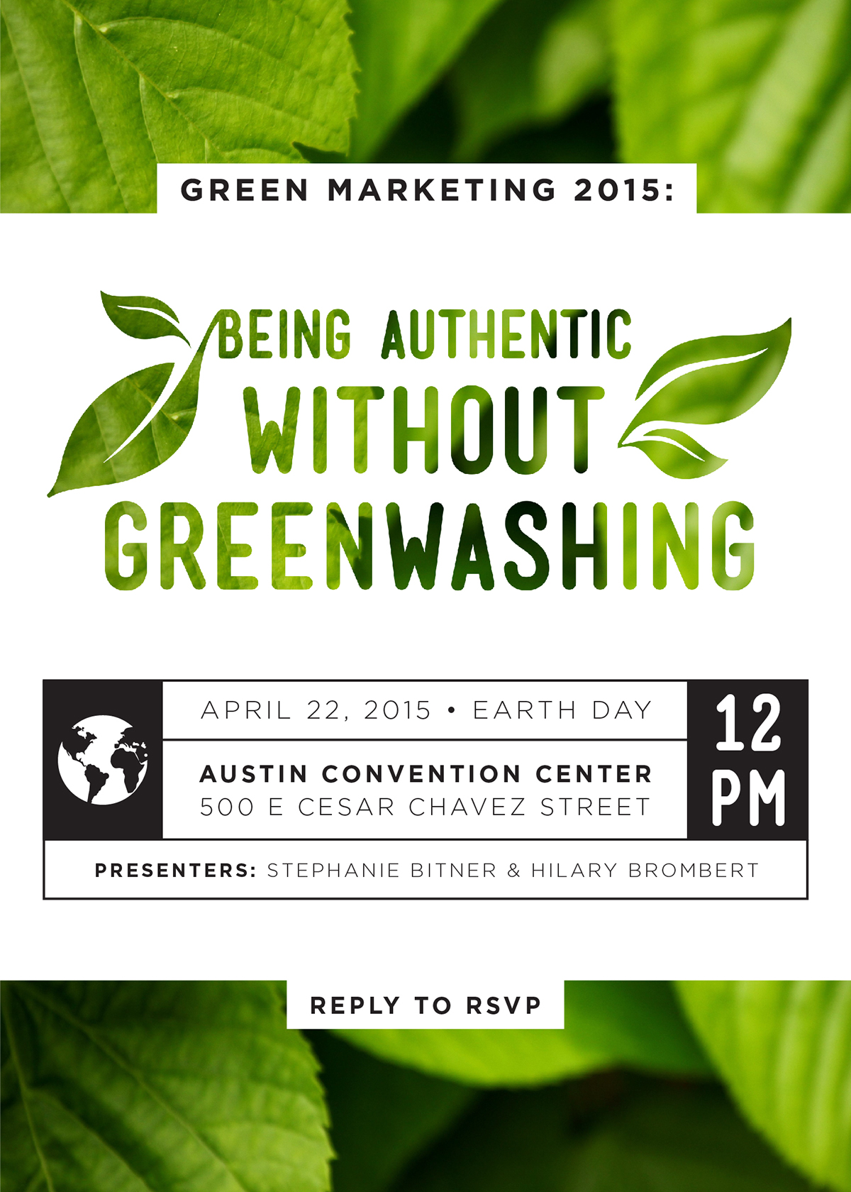 greenwashing marketing   leaves leaf grass green Austin earth enewsletter Earthday presentation