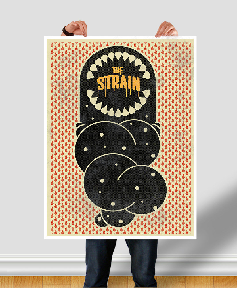 The Strain Minimalist Poster Design and Chuck Hogan's poster series guillermo del toro tv Show