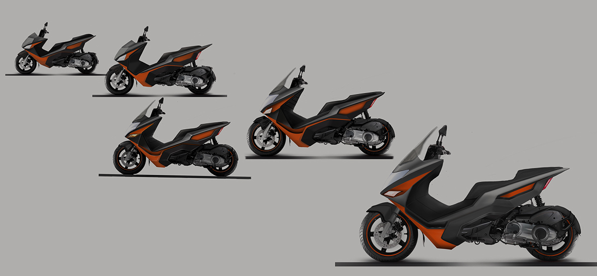 Honda Bike modern Powerful fast motorcycle Aggressive digital render