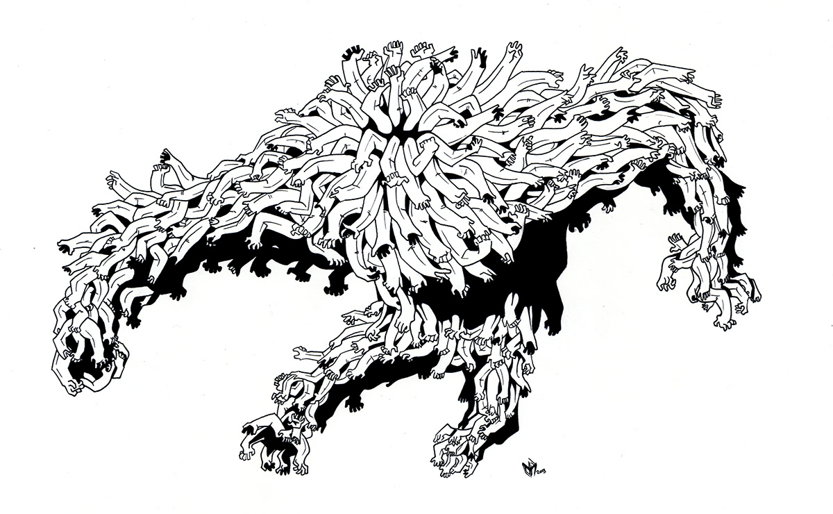 monsters Artists on tumblr art pen ink digital design creature concept Threadless contest Entry morganksawyer