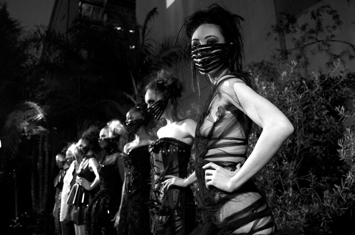 prentice danner la fashion week LA stye fashion Los Angeles California behind the scenes black and white