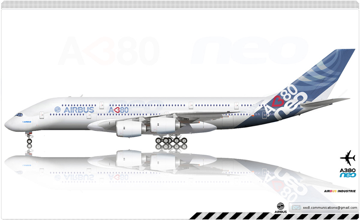 A380NEO Airbus AIRBUSNEO AIRPLANECONCEPT airplanedesign Aviationart aviationdesign nebojsadeluka PLANECONCEPT planedesign