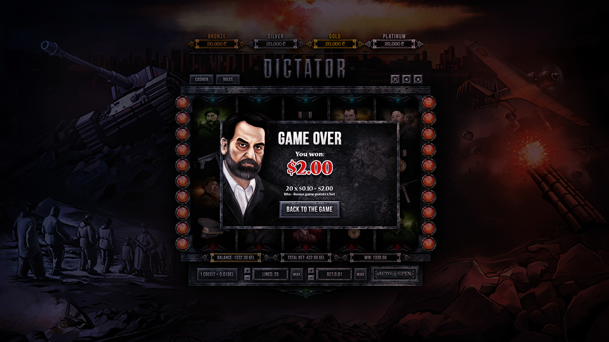 dictator betsense slot game