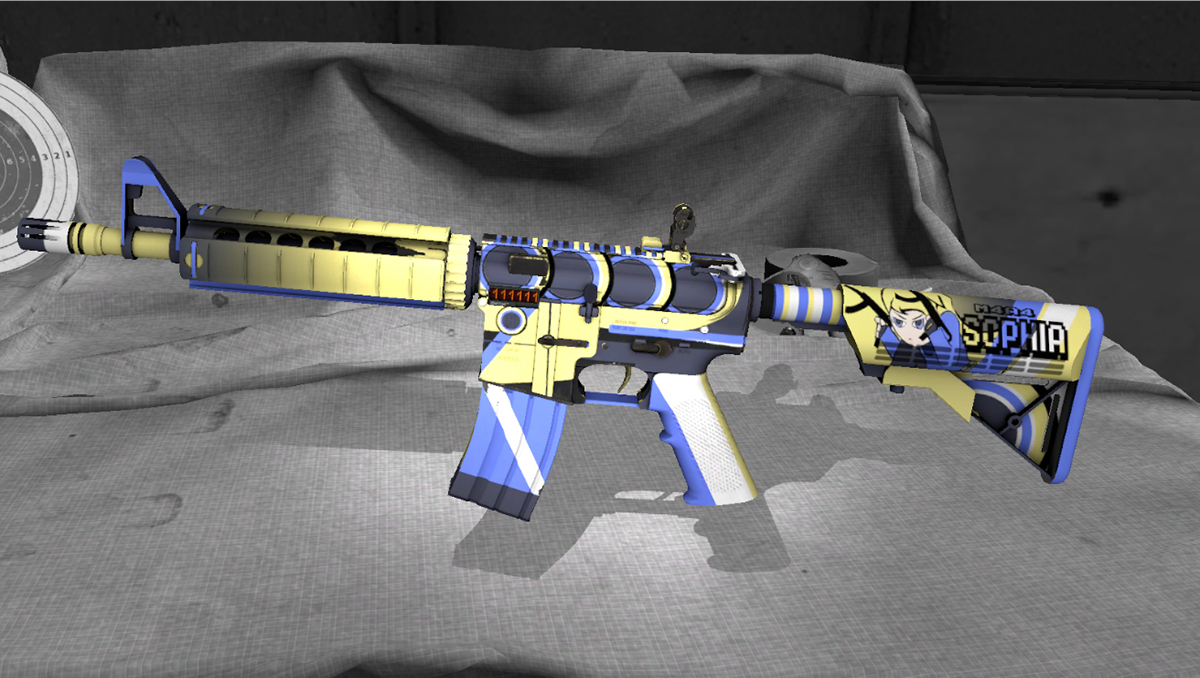 Counter-Strike Global Offensive M4a4 sophia Steam Workshop Gun Skin Weapon Finish