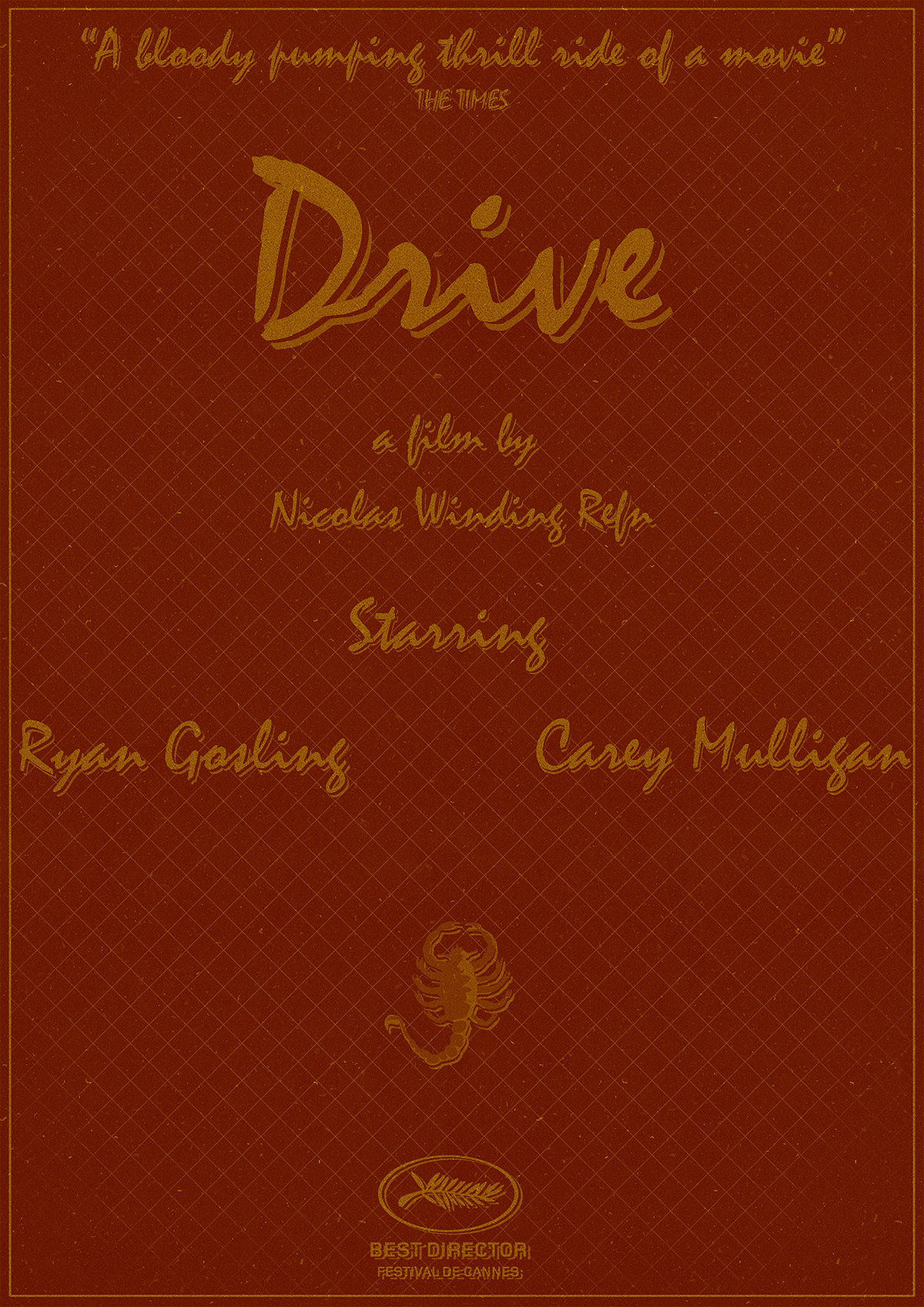 drive Carey Mulligan Ryan Gosling Nicolas Winding Refn Scorpion Jacket vintage poster