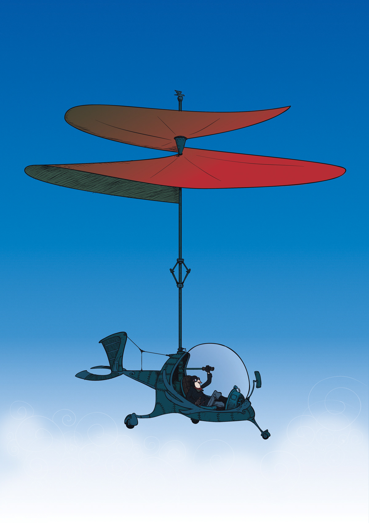 gustavorinaldi gustavo rinaldi Flying flying machines drawings Illustrator