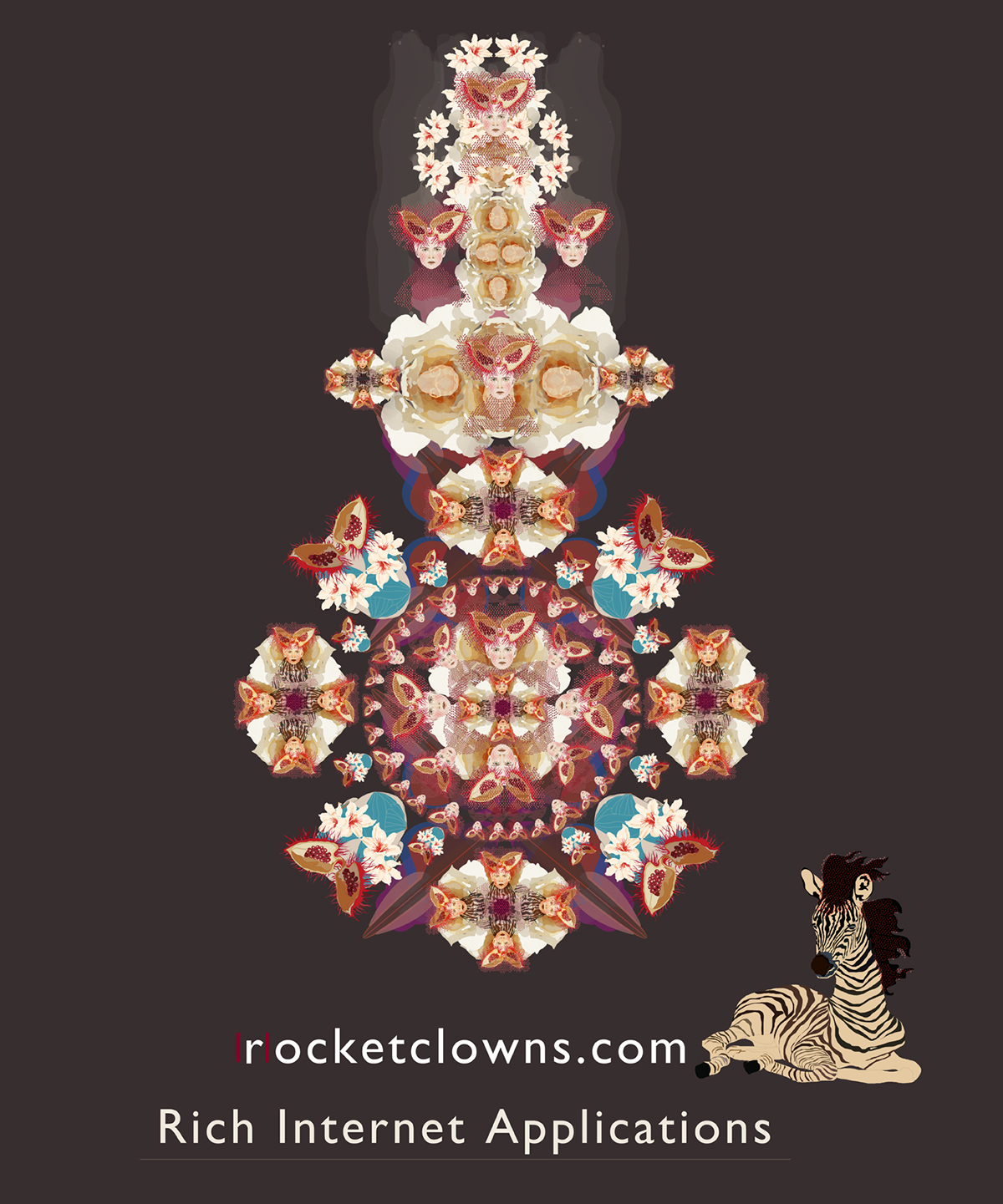 rocketclowns campagne faces caleidoscoop interactive HTML MOVING sound zebra rockets artsy