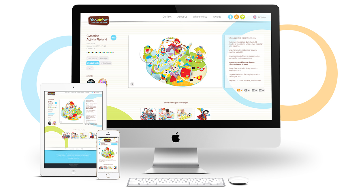 Responsive Design home page toys web