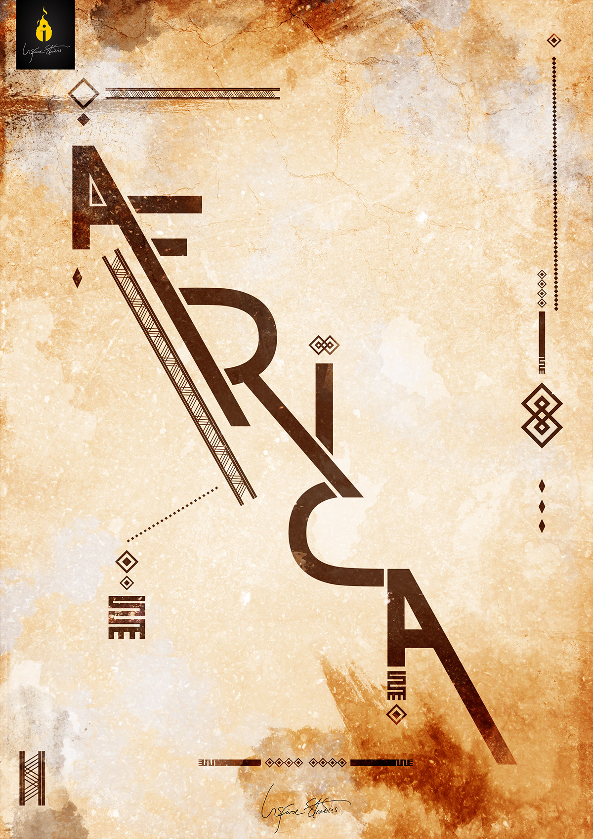 africa  modern  stylish  Grunge   RICH typo  font hand  drawn insfire