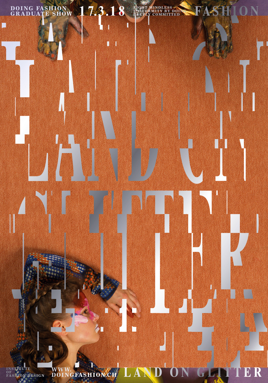 Fahsion Show model design poster series LAND ON GLITTER
