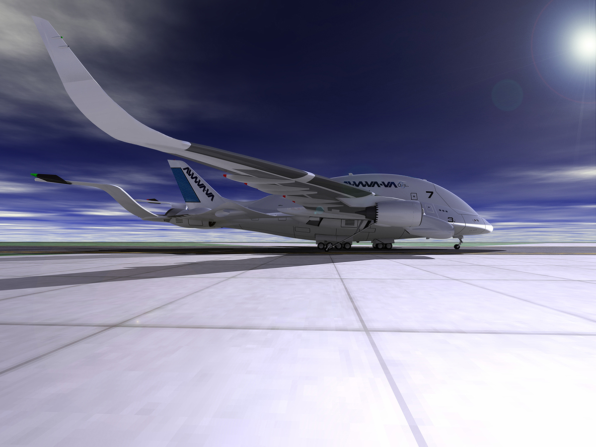 airplane concept Aerospace aeronautical industrial future green