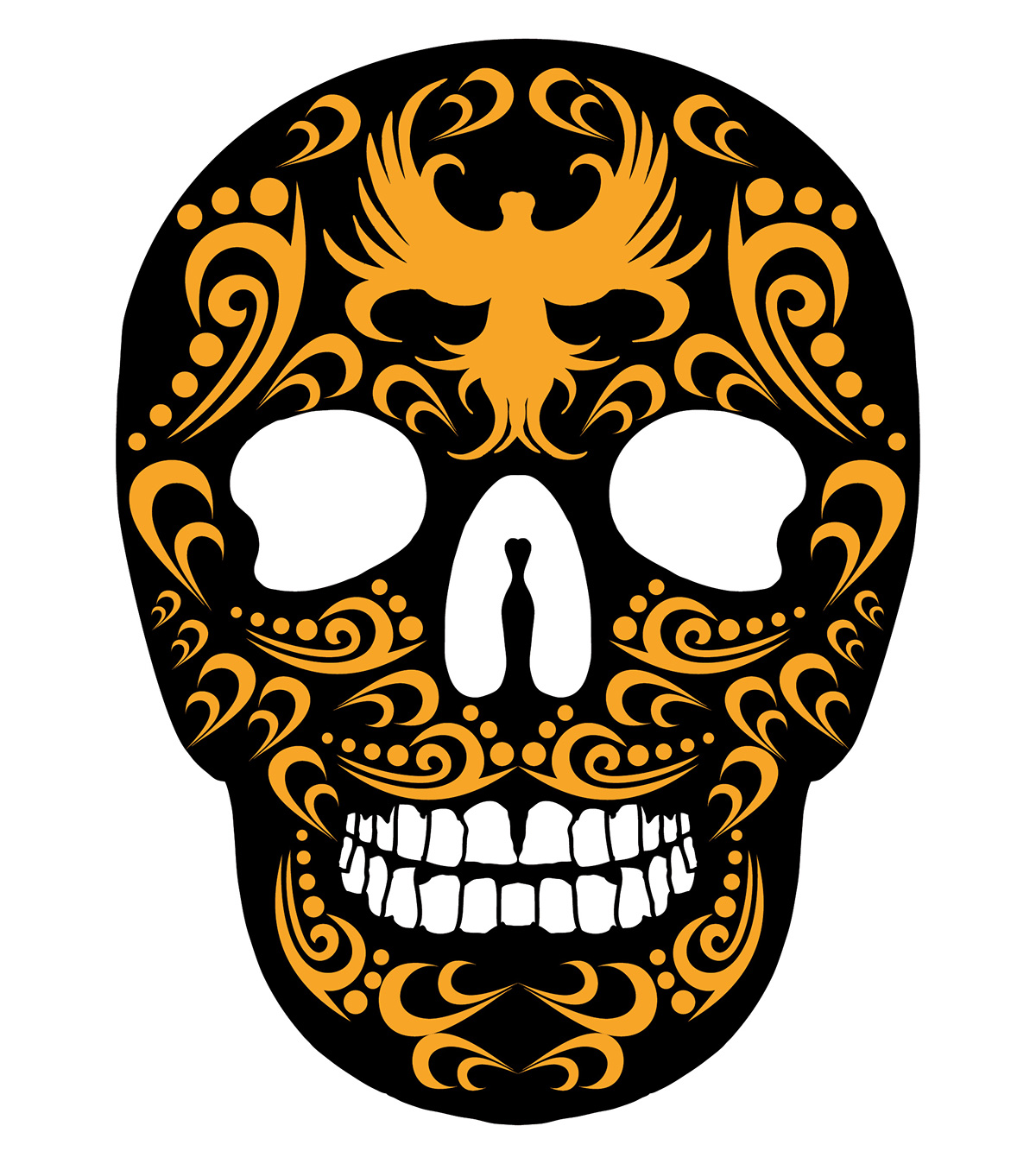 tribal  tattoo   skull danger Dangerous graphic tee Printing background hazard head horrible horror insignia Jolly