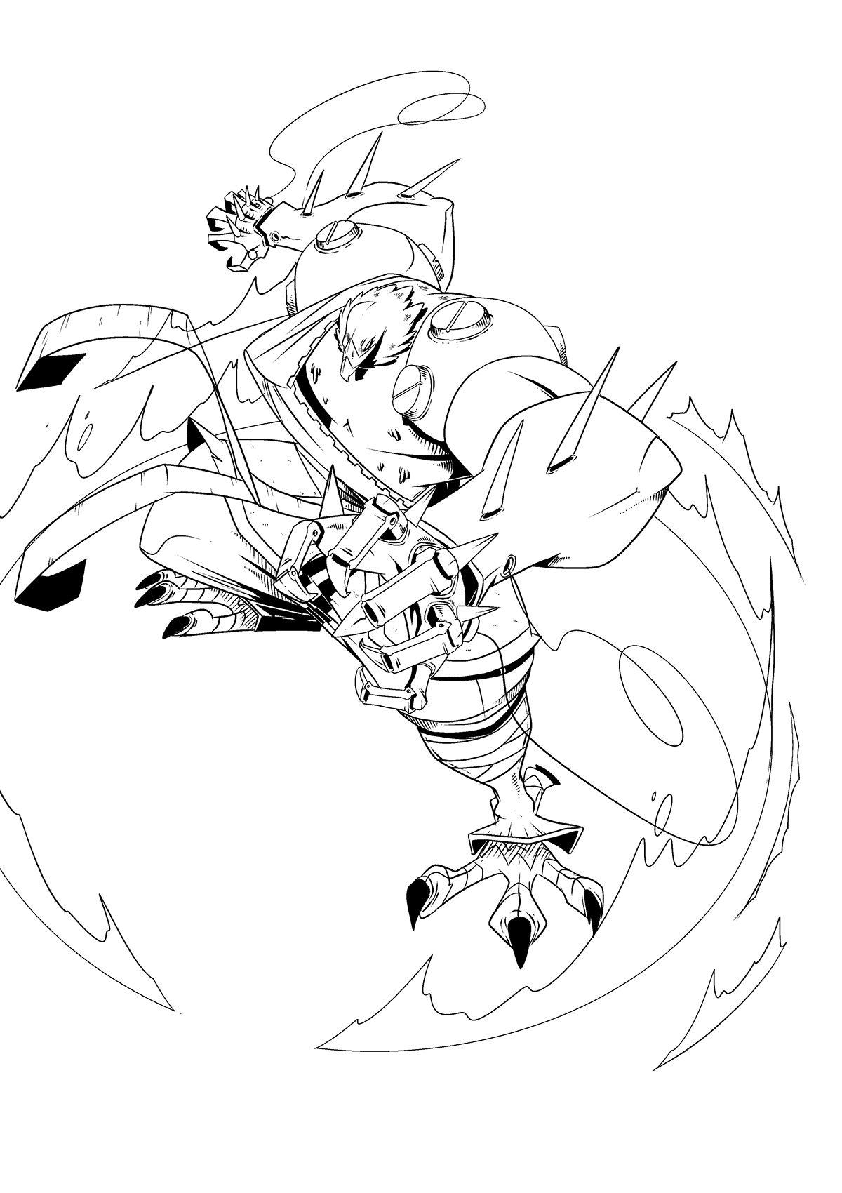 claws eagle Character anime cartoon Fun color super power Hero