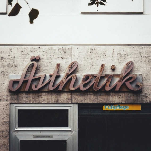 vienna Signage foundtype instagram sign Storefront vintage lettering type